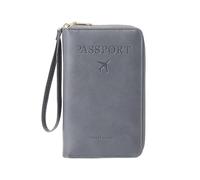 Multi-Functional RFID Passport Wallet, RFID Passport Holder for Wallet, Essential Travel Anti-Theft Wallet Storage Case, Anti-Theft Protective Case, Gray, Modern