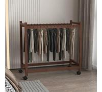 Multi-Functional Rolling Clothes Organizer - Floor Standing Pants Hanger & Trolley, Space-Saving Pull-Out Rack for Jeans, Trousers, Skirts, Towels, Blankets, Scarves.