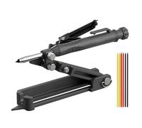 Multi-functional Scribing Tool Aluminium Alloy Plastic Model DIY Woodworking Scribe Measuring Gauge (Aluminium alloy model + refill 1 box)