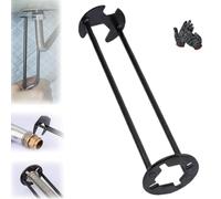 Multi-Functional Sink Wrench, Under Sink Wrench Faucet Tool, 2pcs Basin Wrench, Upgraded Four-Jaw Hex Wrench Tight Space Universal Installer Tool for Bathroom Kitchen (B)