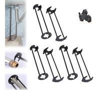 Multi-Functional Sink Wrench, Under Sink Wrench Faucet Tool, 2pcs Basin Wrench, Upgraded Four-Jaw Hex Wrench Tight Space Universal Installer Tool for Bathroom Kitchen (3*Mix)