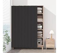 Multi-Functional Sliding Doors for Cabinets Wardrobes & Washing Machines - Black - W160cm x H100cm - Space-Saving & Stylish Design