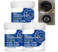 Multi-Functional Stainless Steel Cleaning Paste, Multipurpose Stain Remover; Concentrated Cleaning Paste, Stainless Steel Cleaner & Polish for Appliances, Pots, Pans, Sinks, Grease Remover (3PCS)