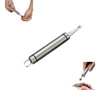 Multi-Functional Stainless Steel Corer, Shrimp Line Remover, Fruit Corer & Seed Remover for Kitchen, Baking(Round Tube Handle)