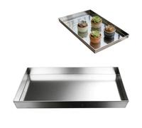 Multi-Functional Stainless Steel Recovery Tray - Thick Liquid Catchment Basin for Car, Oil, Washing Machine, Air Conditioning, Refrigerator, Flower Pot (80x50x5cm)