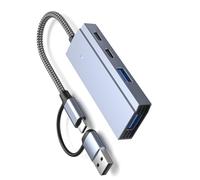 Multi-functional USB 3.0 and Type-C Extension Hub Adapter for fast data transfer and easy plug and play data transfer hub