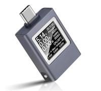 Multi Functional USB Voltage Current Capacity Meter Ideal for Analyzing Charging Efficiency of Various Devices (black white screen)