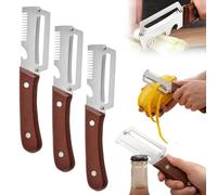 Multi-Functional Vegetable Peeler, 2026 New Stainless Steel Vegetable Peeler, Ergonomic Potato Peeler & Fruit Slicer, Sharp Blade Easy Grip Kitchen Tool for Carrot, Apple, Kiwi, Orange (3Pcs)