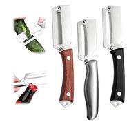 Multi-Functional Vegetable Peeler for Kitchen, 2026 New 2 in 1 Stainless Steel Vegetable Peeler with Wooden Handle, Zero Snag Wooden Peeler with Bottle Opener, Easy Grip Kitchen Tool (3PC)