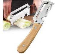 Multi-Functional Vegetable Peeler for Kitchen, 3 in 1 Stainless Steel Fruit and Vegetable Peeler with Bottle Opener, Portable Kitchen Peelers for Fruit, Potato, Pumpkin, Papaya (Brown)