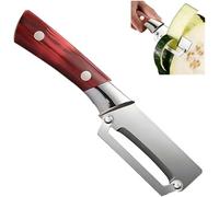 Multi-Functional Vegetable Peeler for Kitchen, Ergonomic Stainless Steel Potato Peeler & Fruit Slicer with Wooden Handle, for Carrot, Apple, Kiwi, Orange, Easy Grip Kitchen Tool (1PC)