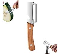 Multi-Functional Vegetable Peeler for Kitchen, Stainless Steel Multifunctional Peeler with Wooden Handle and Bottle Opener, for Fruit Apple Potato Pumpkin Papaya Zucchini (1pc)