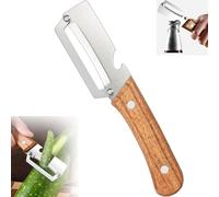 Multi-Functional Vegetable Peeler for Kitchen, Stainless Steel Vegetable Peelers with Wooden Handle Kitchen Tool for Potato Fruit Pineapple Pumpkin Papaya Carrot Veggie Peeler