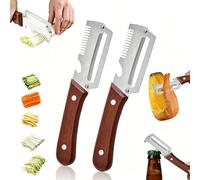 Multi-Functional Vegetable Peeler for Kitchen, Vegetable Peeler, Ergonomic Potato Peeler & Fruit Slicer, Sharp Blade for Carrot, Apple, Kiwi,Easy Grip Kitchen Tool (2pcs)