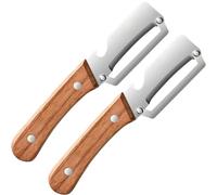 Multi-Functional Vegetable Peeler for Kitchen,Wooden Handle and Bottle Opener, Stainless Steel Sharp Blades,Effortlessly Peel Potatoes, Apples, Carrots and Open Wine Bottles (2pcs)