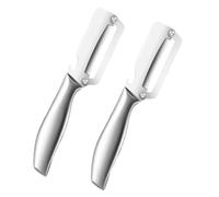 Multi-Functional Vegetable Peeler, Julienne Vegetable Peeler with Bottle Opener, Stainless Steel Blades, for Easy Potato, Fruit & Veggie Peeling (Silver,2pcs)
