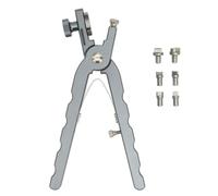 Multi-Functional Watchband & Belt Leather Hole Punch Pliers with Spring Assist and 6 Replaceable Steel Cutters