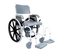 Multi Functional Wheelchair,Wheeled Toilet seat,Folding Wheelchairs for Adults, Aluminum Alloy Wheelchair for Elderly People,All Terrain