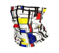 Multi functional winter warm scarf,Piet Mondrian Minimalist De Stijl Bandana Neck Warmer Women Men Winter Hiking Ski Scarf Gaiter Modern Art Face Cover