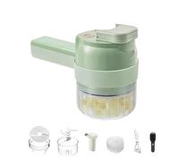 Multi-functional Wireless Electric Vegetable Cutter, Handheld Garlic Chopper, Mint Green, Battery Powered, 20.5cm Length