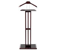 Multi-Functional Wooden Clothes Rack - Freestanding Suit Valet Stand with Contour Hanger & Trouser Bar for Living Room Office Hotel - Stylish Garment Storage Solution