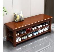 Multi-Functional Wooden Shoe Rack with Open Shelf - Stylish White Entryway Bench 80cm Long - Ideal for Organizing Shoes & Accessories in Hallway & Bedroom