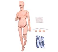 Multi Functions Nursing Skills Training Manikin 5.24ft Life Size Full Body Female Care Patient Human Model Multifunction Demonstration Mannequin Body with 3 Injection Module & Patient Gown & Urinary C