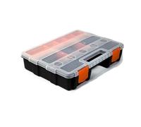 Multi-Grid Portable Plastic Parts Toolbox Combination Screw Storage Box Metal Parts Hardware Tool Screwdriver Repair Tool Box for Screws,Nuts,Small Parts(L)