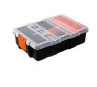 Multi-Grid Portable Plastic Parts Toolbox Combination Screw Storage Box Metal Parts Hardware Tool Screwdriver Repair Tool Box for Screws,Nuts,Small Parts(S)