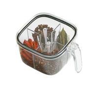 Multi-Grid Seasoning Jar - Storage Container, Kitchen Box, Condiment Organizer | Compartment Seasoning Box With Lid for Salt, Sugar, Spices, Sealed Jar Set for Home Cooking, Kitchen