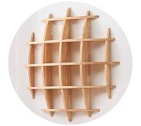 Multi-grid Storage Shelf Medicine Cabinet Small Ornaments Rack Wooden Wall-mounted Living Room Decoration Background Teacup Tea Set Rack Wall Decoration