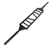 Multi-Grip Olympic Barbell Bar, 208cm Length, 14kg Weight, Black