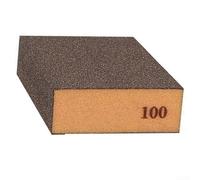 Multi-Grit Abrasives Sanding Sponge Block, Wet Dry Foam Pads For Wood Metal Paint Plastic And Drywall Polishing And Finishing(100Grit)