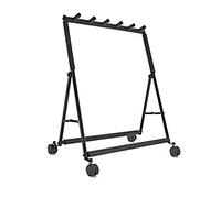 Multi Guitar Rack Stand for 5 Guitars Foldable with Castors