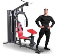 Multi Gym Cable Machine 90 KG Weight Stack Home Gym Station | Lat Pulldown, Pec Deck, Flies, Curls & More