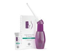 Multi-Gyn Reusable Vaginal Douche with Effervescent Tablets - for Healthy Feminine Hygiene - Convenient to Use While Showering - Soft Applicator for Gentle and Efficient Application