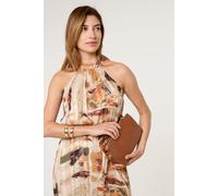 Multi Halter Neck Belted Dress Blue Vanilla Multi 18