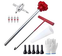 Multi Head Valve Core Tractor - 4-Way Stem Remote Device, Compact Wheel Repair Tool, Tyre Maintenance Instrument, Precision Valve Care Devices, Workshop for Professional Installers