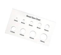 Multi-Hole Bead Gauge Ruler Transparent 2-18mm Jewelry Template with 9 Sizing Options Sizer Size for Projects