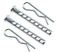 Multi-Hole Pin LUORNG 2 Sets M6 x 50 mm Galvanized Steel Porous Eye Pins and Split Pins Kit,Universal Clevis Pins Kit