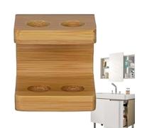 Multi Hole Toothbrush Rack - Waterproof Storage Organizer, Durable Space Saving Toothbrush Holder System, Multipurpose Rack For Bathroom Sink, Apartment Use | Ideal Choice For Family Travel Home