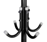 Multi Hook Metal Coat Hat Rack Tree Stand Clothes Bag Hanger Organizer for Home Bedroom (Black)