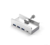 Multi-Hub Splitter Adapter, 4 Ports Aluminum External Dock Station, 92x48x25mm Laptop Desktop Computer PD Docking Station