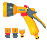 Multi Jet Spray Gun Kit 12.5Mm 15Mm Hose Connectors Aquastop Garden Watering