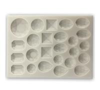 Multi Jewelled Crystal Diamond Jewels and Gems Treasure Silicone Mould Suitable for Making Cake Fondant Jewellery Candy Soap Wax Jelly Chocolate and More