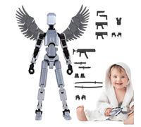 Multi Joint Movable Model | 3D Printed Body Activity Robot,Dynamic Creativity Body Activity Robot, 5.39inch Desk Robots Toy, Multi Joint Movable Toy, Multi-Articular Action Figures, Desktop Decoration