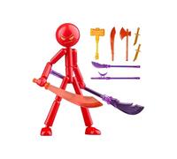 Multi Joint Movable Stick Figure Toy DIY Assembled Action Figure With 7 Weapons 18cm