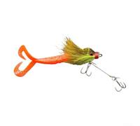 Multi Jointed Fishing Lure Hard Bait, Mouse Shape Swimbait with Curved Twin Tail for Natural Swimming Movement and Steel Wire Double Hooks, 22cm 36g (green)