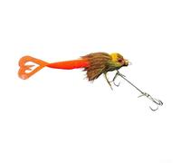 Multi Jointed Fishing Lure Hard Bait, Mouse Shape Swimbait with Curved Twin Tail for Natural Swimming Movement and Steel Wire Double Hooks, 22cm 36g (yelliow)