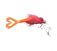 Multi Jointed Fishing Lure Hard Bait, Mouse Shape Swimbait with Curved Twin Tail for Natural Swimming Movement and Steel Wire Double Hooks, 22cm 36g (pink)